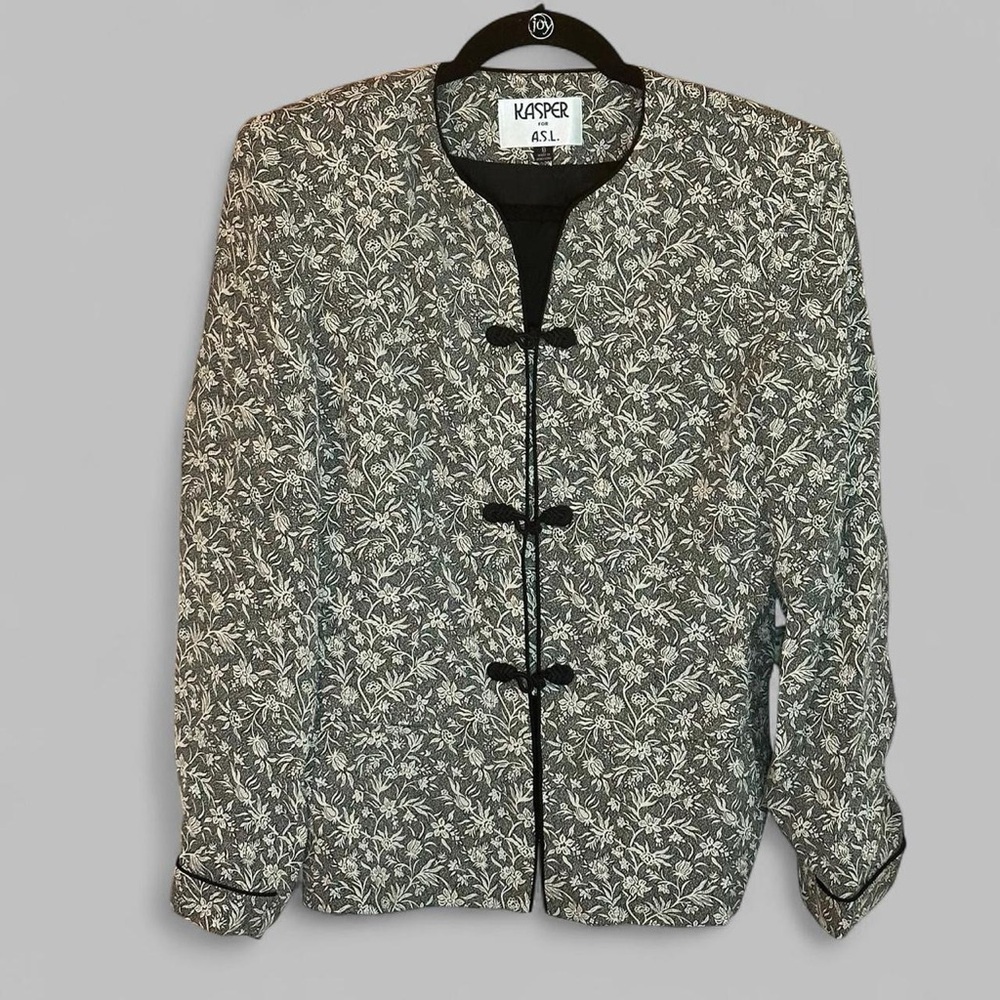 Vintage Kasper Asian inspired Blazer Shoulder Pads Size 8
